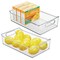 mDesign Wide Plastic Kitchen Pantry Cabinet Food Storage Bin, 2 Pack